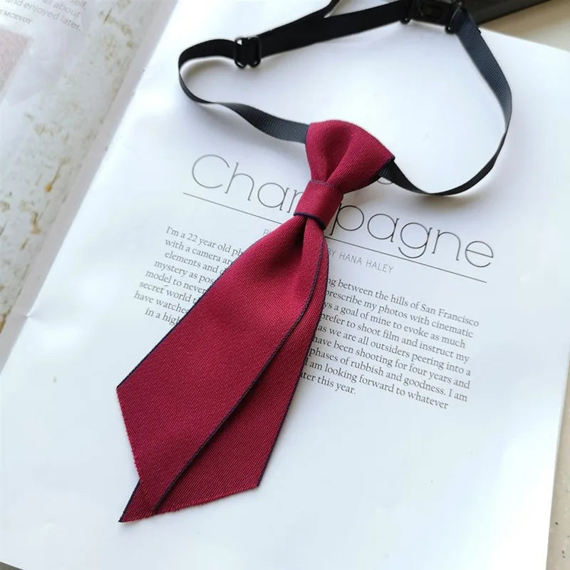Simple Slim Neck Tie Bowtie Men's Women's Business Dress College Style Shirt Bow Collar Flower for Womens Children Accessories