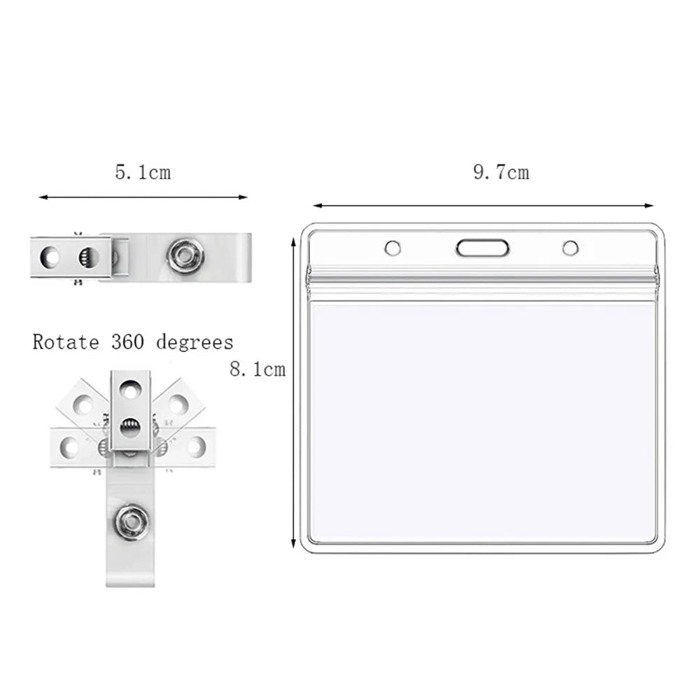 1pc Clear Office Staff Card Cover Case Protect Sleeve Girl Student Id Name Bus Card Holder Case Badge Clip Accessories New