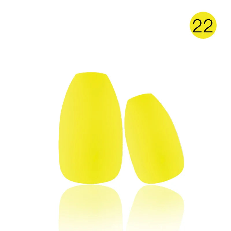 24tips/pc French White Fake Nails Matte /Glossy Detachable Long Square Natural False Press on Nails Manicure Faux Ongles