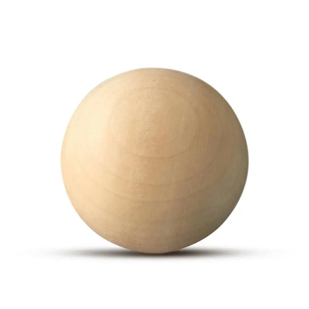 3/5/6/7/7.5cm Diameter Natural Color Solid Without Holes Wooden Beads Round Balls Loose Beads Manual DIY Accessories