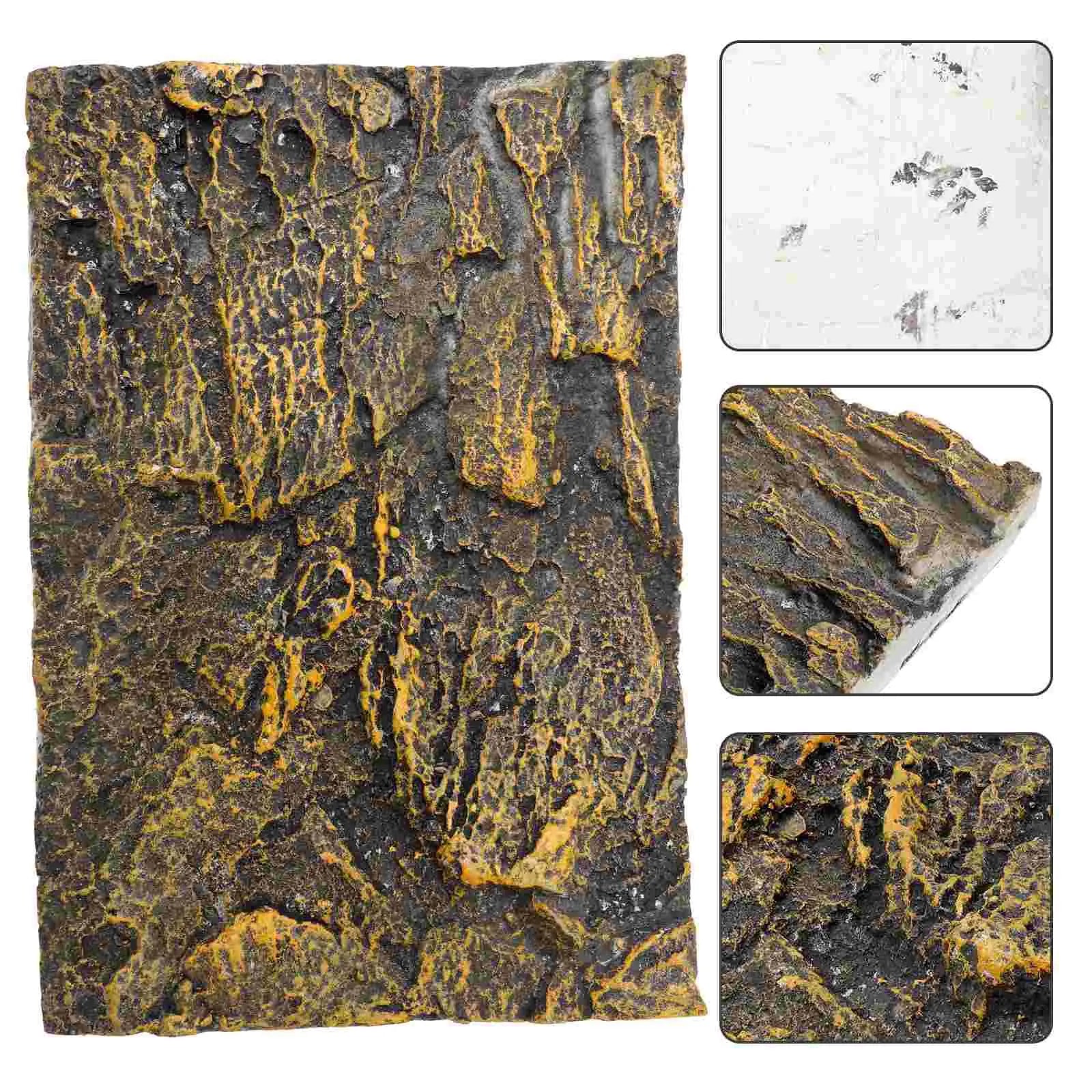 Realistic Rock Plate Decor Terrarium Background 3d Aquarium Landscape Board Fish Tank Pet Supplies Home Garden nament