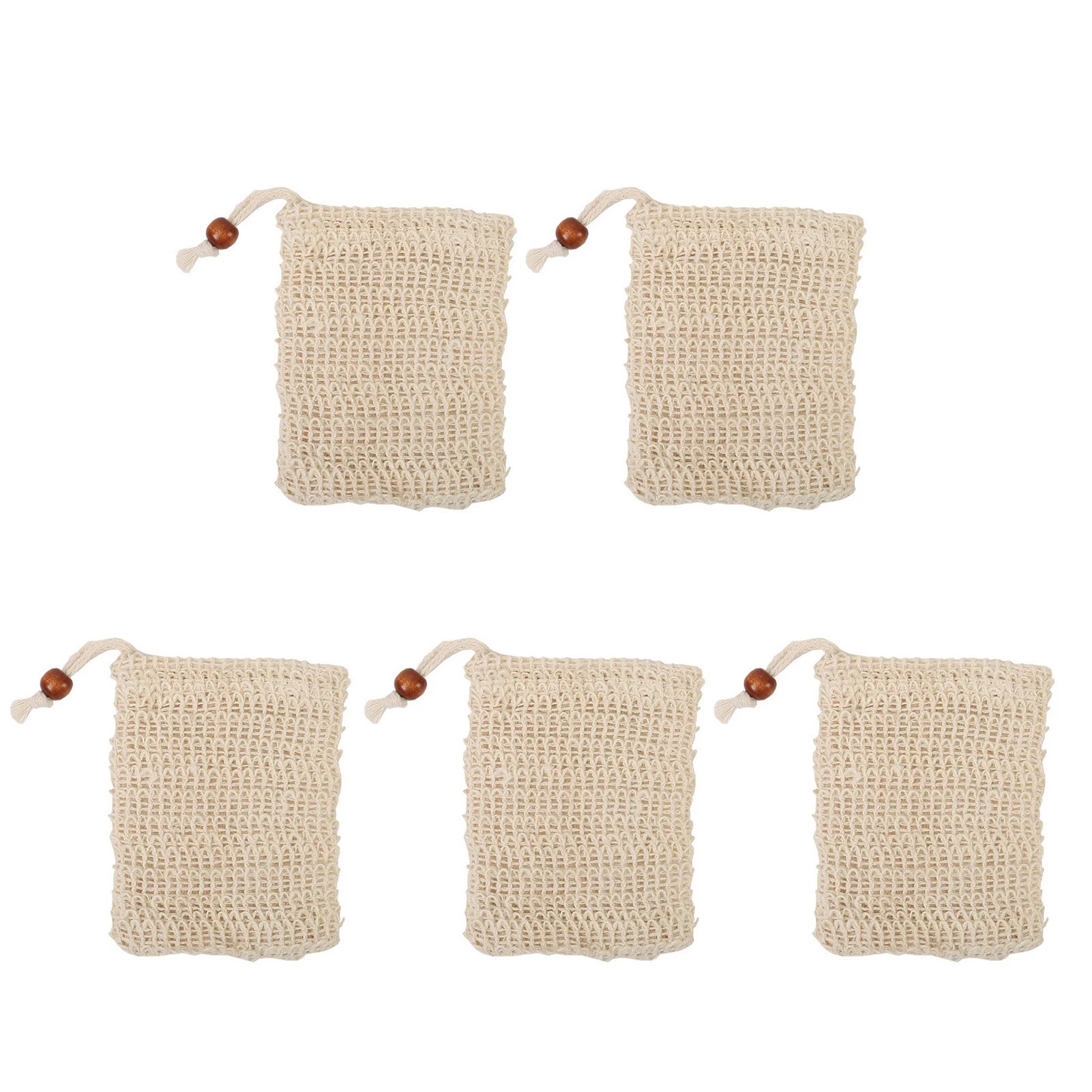 1-20pcs Natural Sisal Soap Bags Shower Bath Exfoliating Soap Saver Pouch Holder for Bath & Shower Use Soap Packaging Mesh Bags ﻿