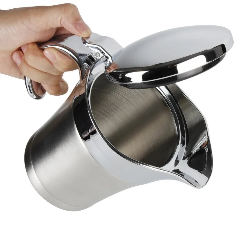 Insulated Sauce Pot Stainless Steel Thermal Insulated Double Wall Sauce Gravy Boat Pot Sauce Jug Restaurant Serving Jug