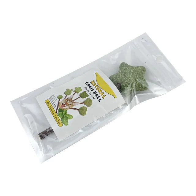 Cute Shape Fresh Cat Catnip Toys Cat Mint Natural Safety Edible Cute Shape Pet Mint Lollipop Catnip Ball Cat Toy Clean Teeth