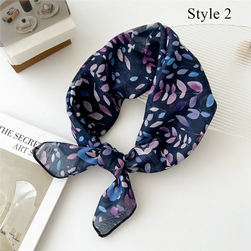 Fashion Cotton Linen Shawl Square Scarf for women sweet Cherry Print Hijabs Ladies Wraps summer sunscreen Bandanas Head scarf
