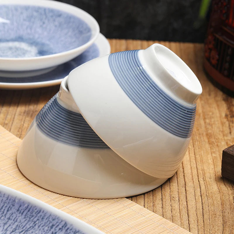 Purple Pupils Pattern Ceramic Tableware Chinese Ancient Fruit Snack Plate Seasoning Dipping Bowl Butter Dish Kitchen Tableware