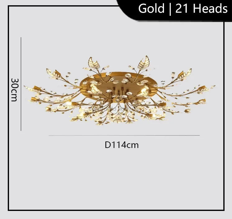 American retro crystal Ceiling lamp minimalist room bedroom dining room Nordic creative LED Ceiling lamp indoor lighting fixture