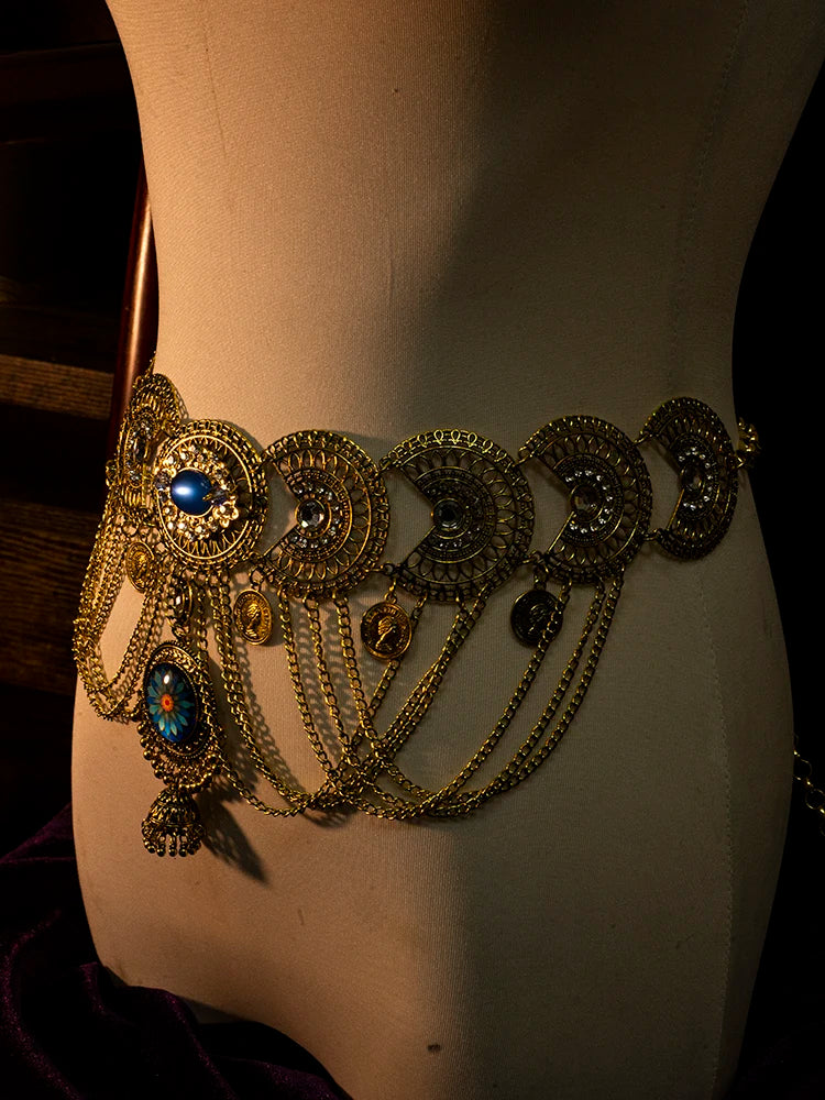 Cos Egyptian Headdress Pharaoh's Favorite Metal Props Cos Daughter's Headwear Necklace Avril Cosplay Photography Accessories