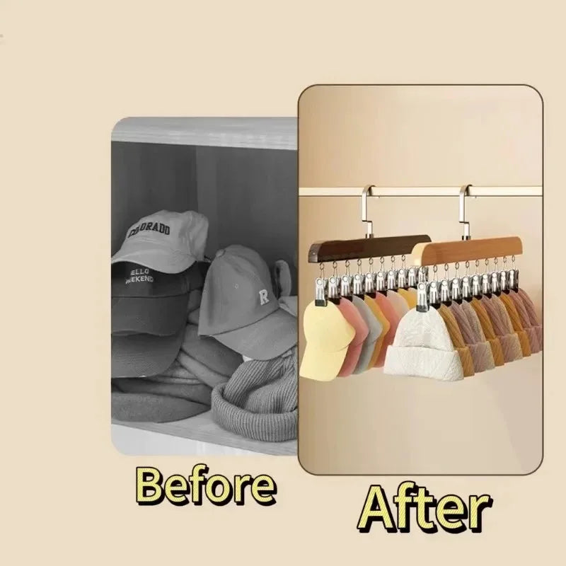 Pants Hanger with 10 Clothespins Space-Saving Closet Organizer for Hats Ties Belts Underwear Skirts Portable Home Dorm Storage