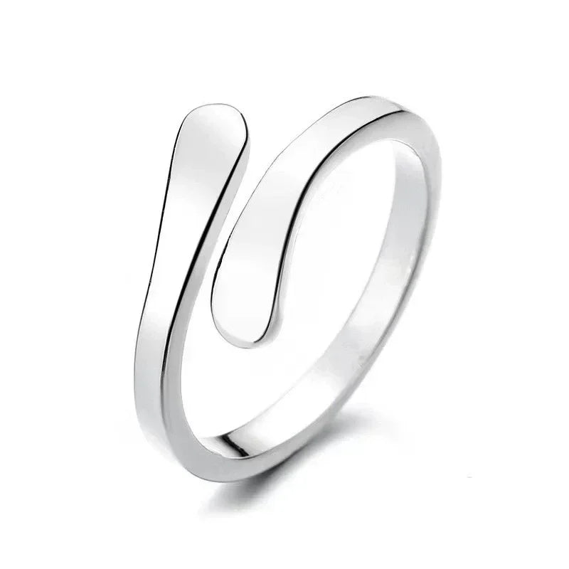 Adjustable Ring Novelty Love Hug Charms Open Band Minimalist for Men Women 925 Sterling Silver Couple Lover Dating Jewelry