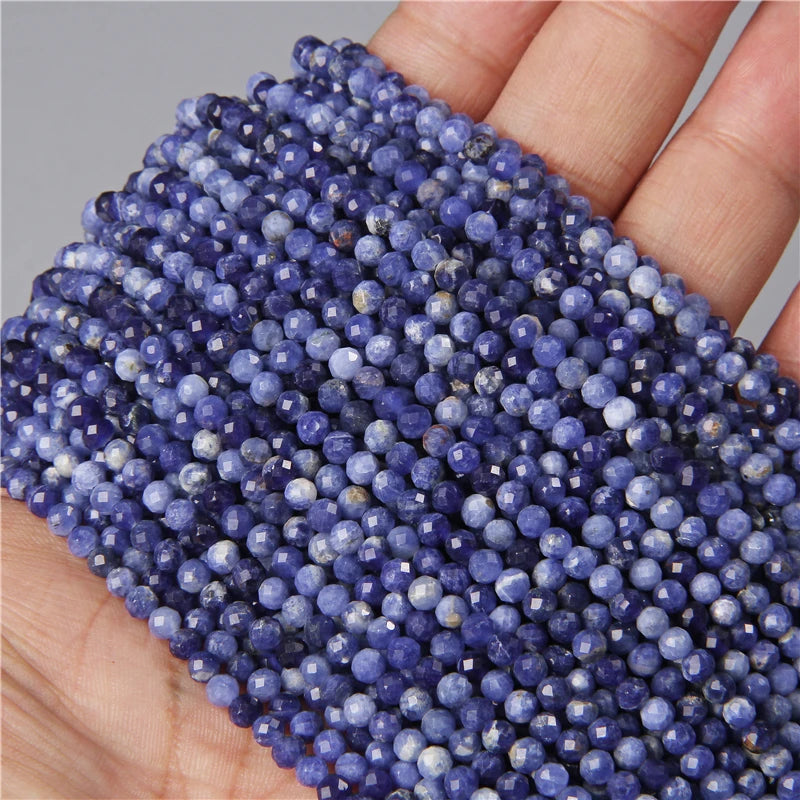 Micro Faceted Bead Natural Stone Beads Facted Green Emeralded 2 3 mm Spacer Loose Beads for Jewelry Making Necklace DIY Bracelet