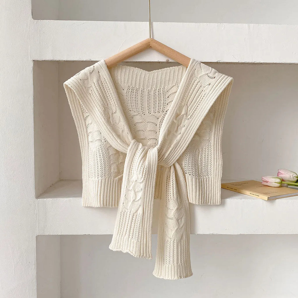 New Fashion Versatile Knitted Shawl Scarf Women High-end Capes With Shirts Fashion Thin Neck Protectors For Spring and Autumn