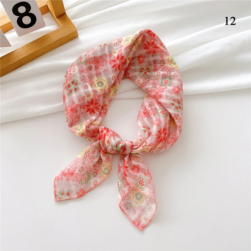 Fashion Cotton Linen Shawl Square Scarf for women sweet Cherry Print Hijabs Ladies Wraps summer sunscreen Bandanas Head scarf