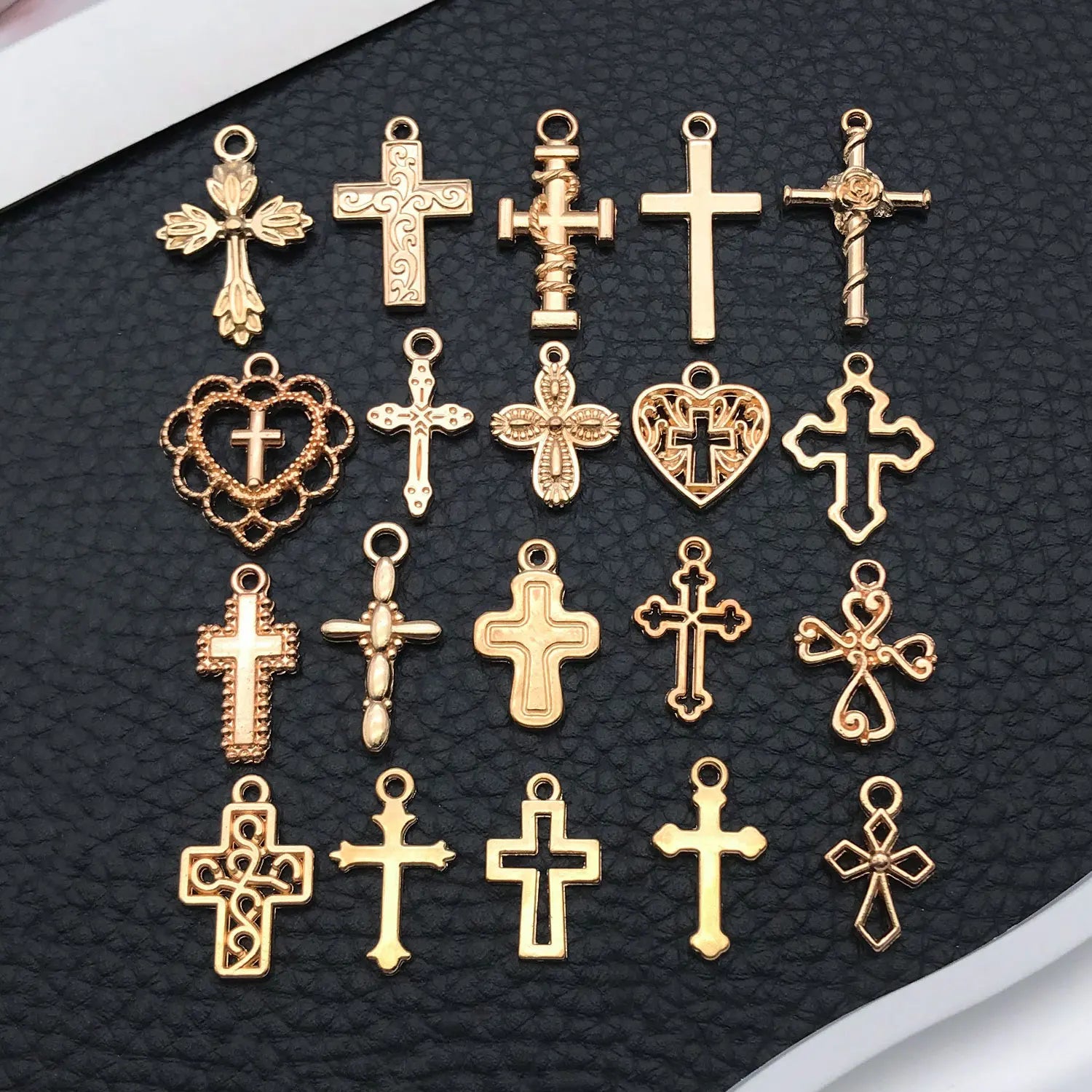 20 Styles Antique Silver Crosses - Perfect for Handmade Jewelry like Necklaces, Bracelets & Earrings"
