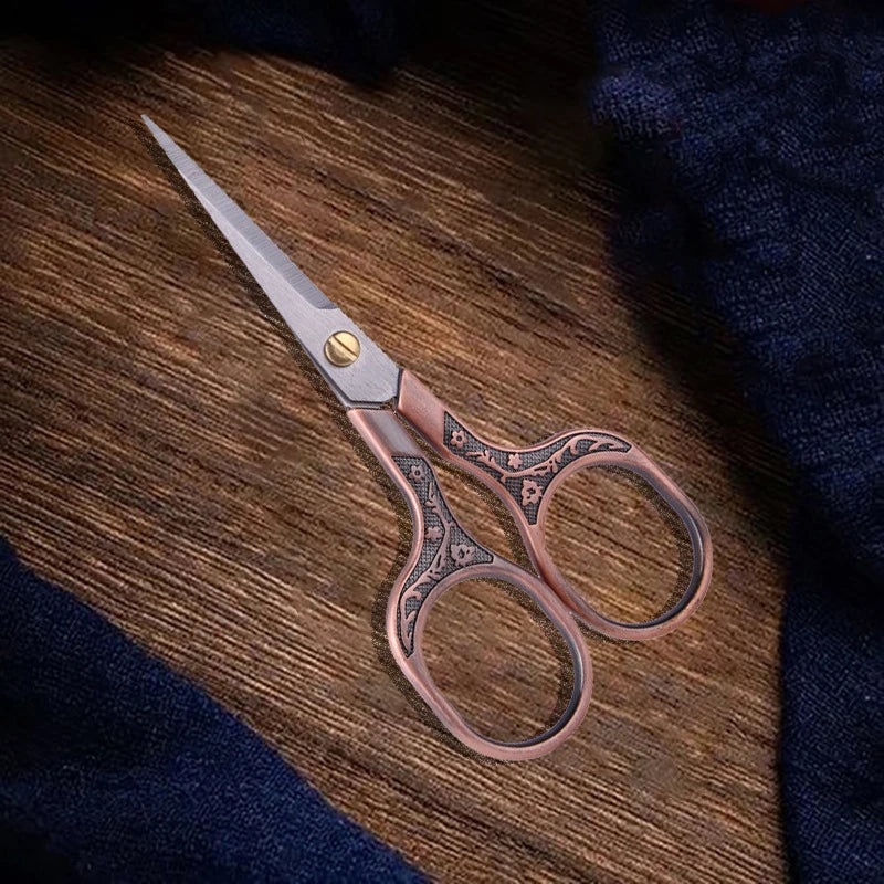Small Vintage European Style Scissors Stainless Steel For Cross Stitch Cutting Embroidery Sewing Handcraft Craft DIY Art Work