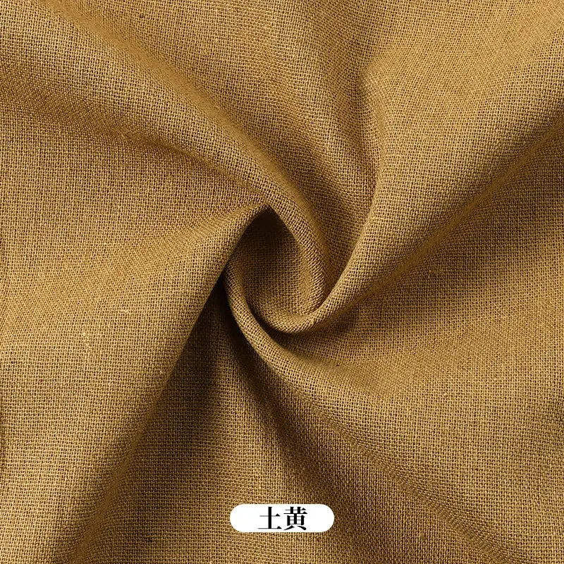 Linen fabric plain color solid color spring and summer linen cloth clothing skirt pants handmade DIY fabric plain linen