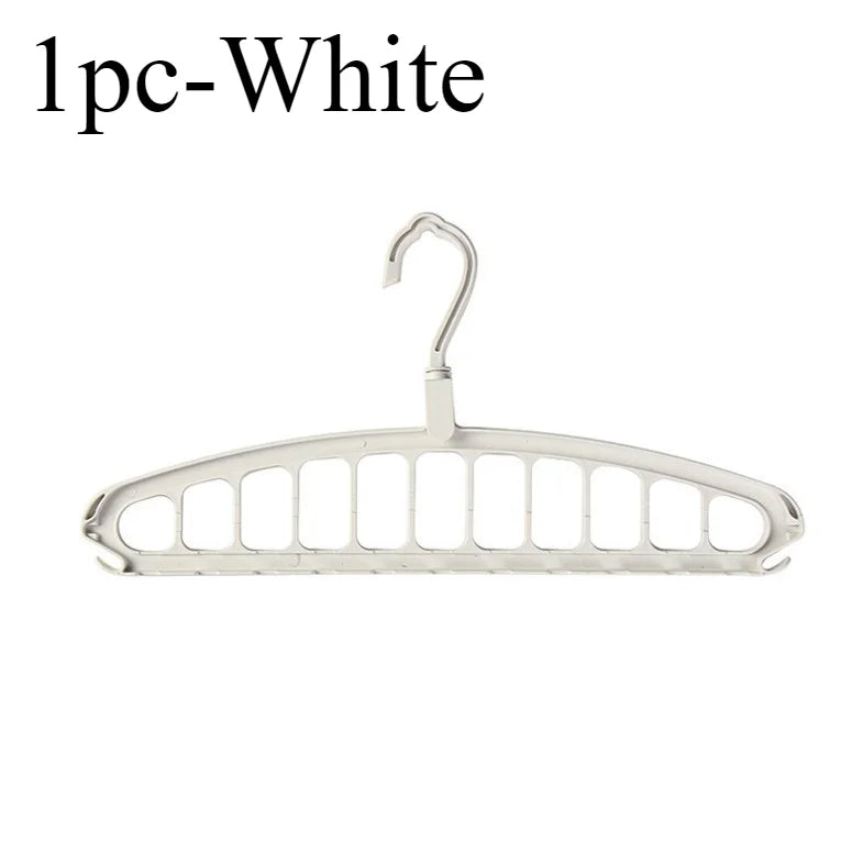 1/2pcs Space Saving Multi-Hole Clothes Hanger For Home, Dorm, And Travel-Foldable Drying Rack For TrousersShirts, And Skirts,