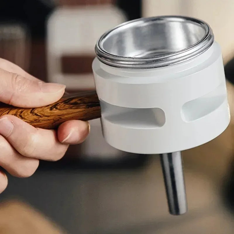 2 Servings Thermostatic Double Valve Moka Pot Espresso Extraction Coffee Pot Outdoor Coffee Pot Set Barista Accessories