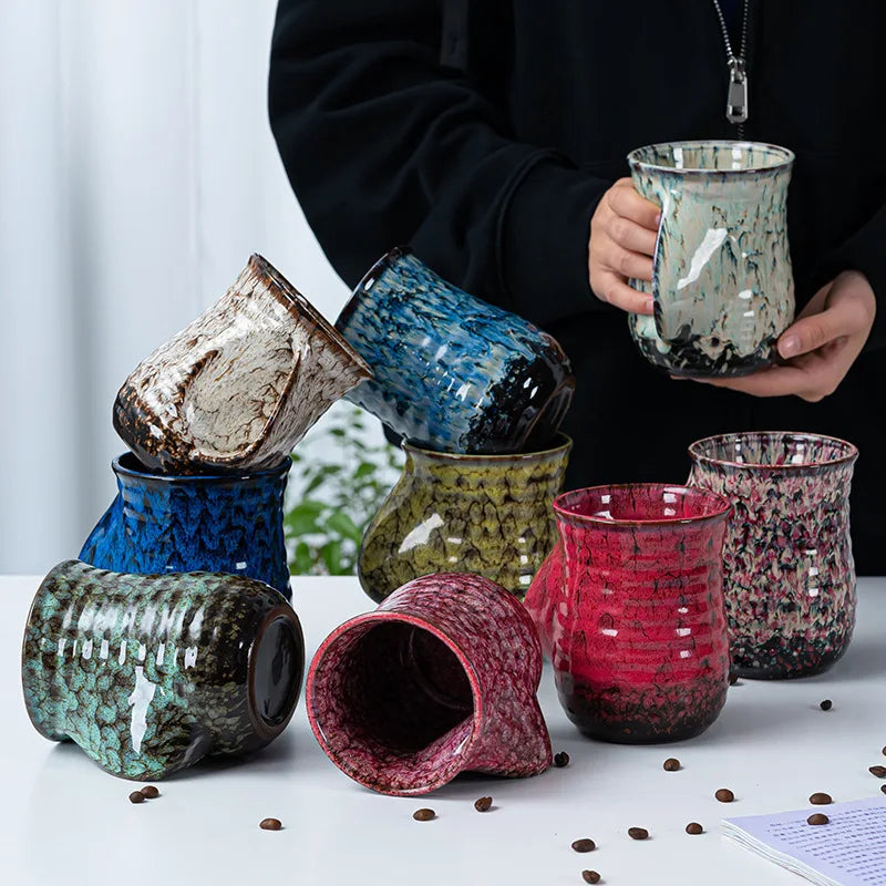 Ceramic  Makeup Cup High Beauty Water Cup   Couple Cup Latte Cup Warm Hand Cup