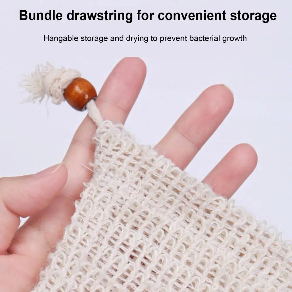 1-20pcs Natural Sisal Soap Bags Shower Bath Exfoliating Soap Saver Pouch Holder for Bath & Shower Use Soap Packaging Mesh Bags ﻿