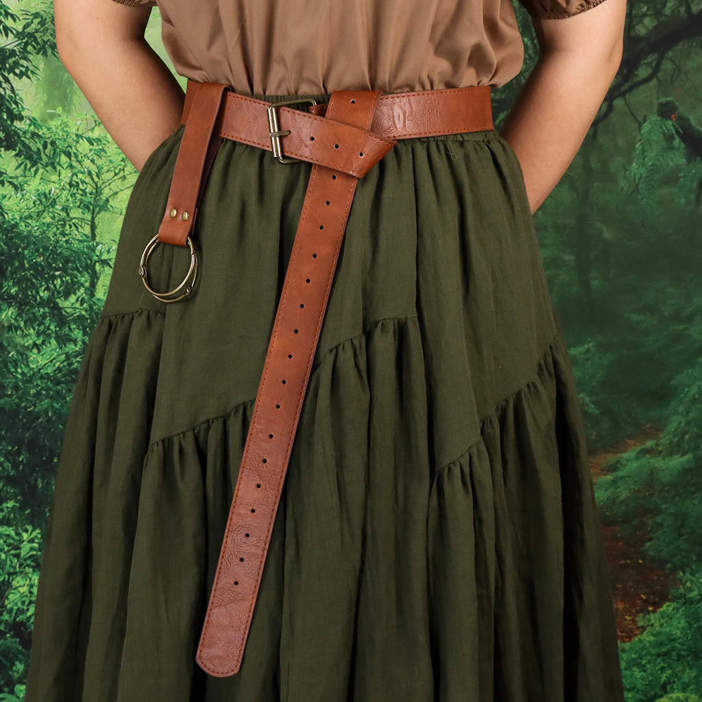 Medieval Plain leather belt waist accessory PU Belt From The Renaissance Era Medieval Viking Skirt And Hiking Accessories