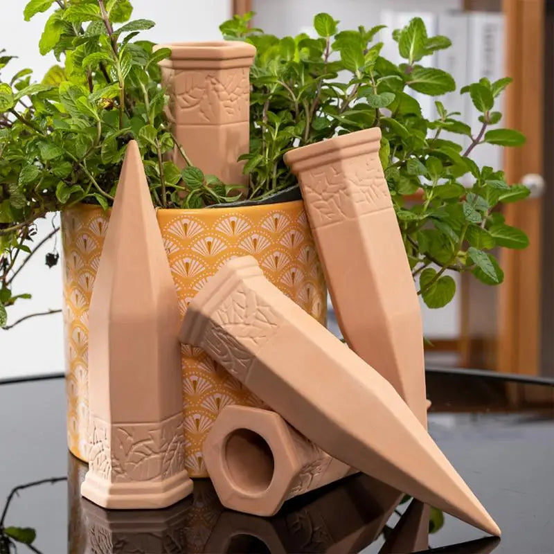 Terracotta Plant Watering Spikes Self Plant Watering Spikes 4pcs Terracotta Automatic Plant Waterer Devices Terracotta Slow