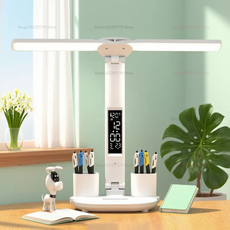 LED Table Lamp Eye Protection Touch Dimmable Desk Light for Kids Reading Bedside Bed College Study Charging Folding Lamp