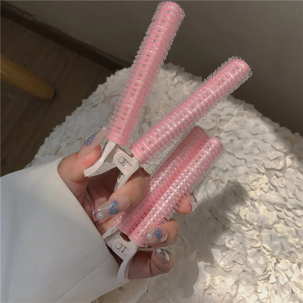2pcs Fluffy Natural Hair Root Clip Women Girls Hair Styling Clip Lazy Curly Hair Roller Korean Pink Hair Clips Hair Accessories