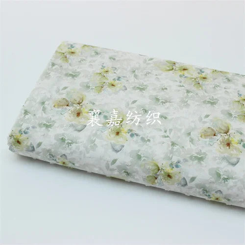 Woven Cotton Cloth Digital Small Floral Cut Fabric Children's Clothing Dress Handmade DIY Fabric