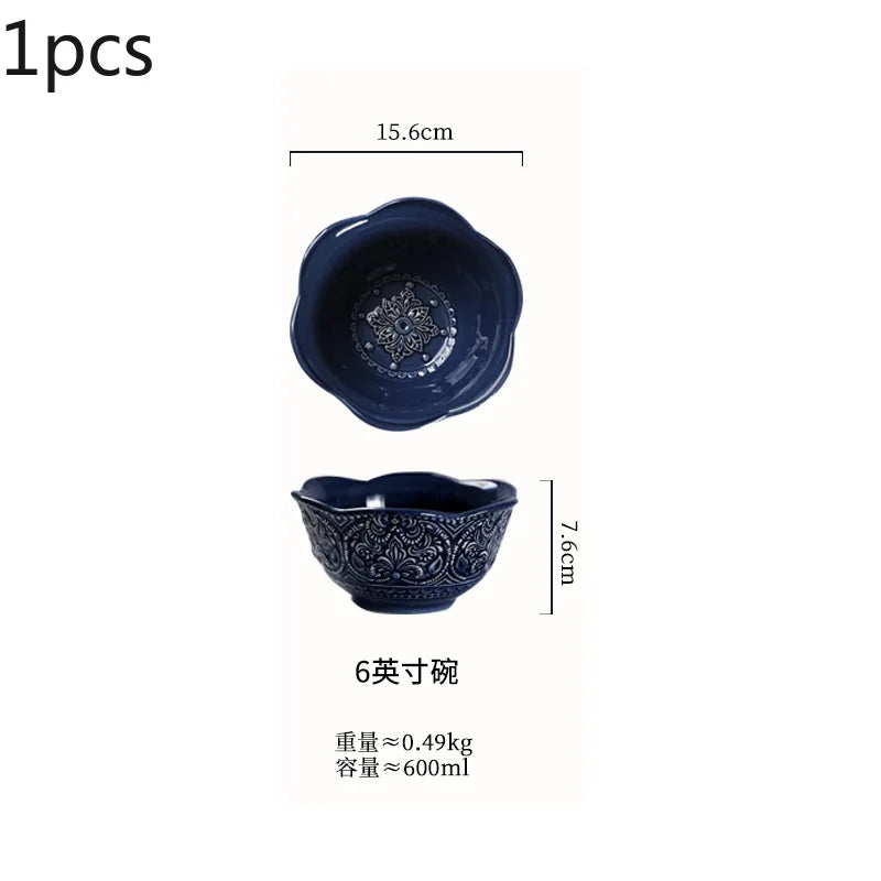 European Style Plates Creative Steak Plates Ceramic Plates Light Luxury High-end Tableware