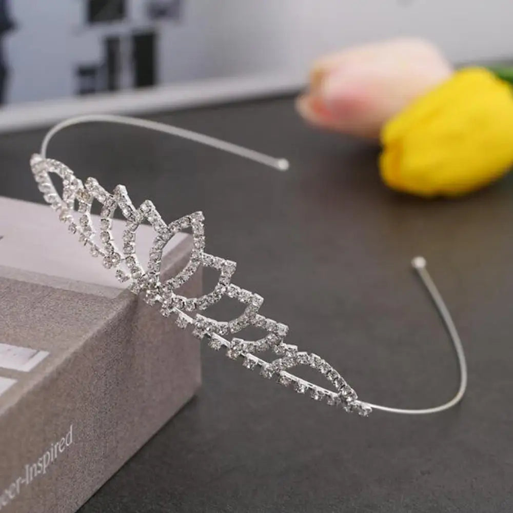 Elegant Girls Baroque Vintage Crystal Rhinestone Tiaras Queen Princess Crowns Kid Diadems Wedding Hair Accessories Women Jewelry