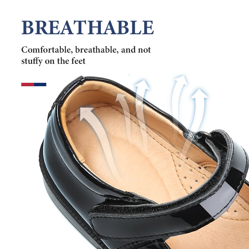 Performance Shoes Princess Girl Shoe British Style Mary Jane Student Black Soft Bottom Child Barefoot Women's Leather Shoes Kids