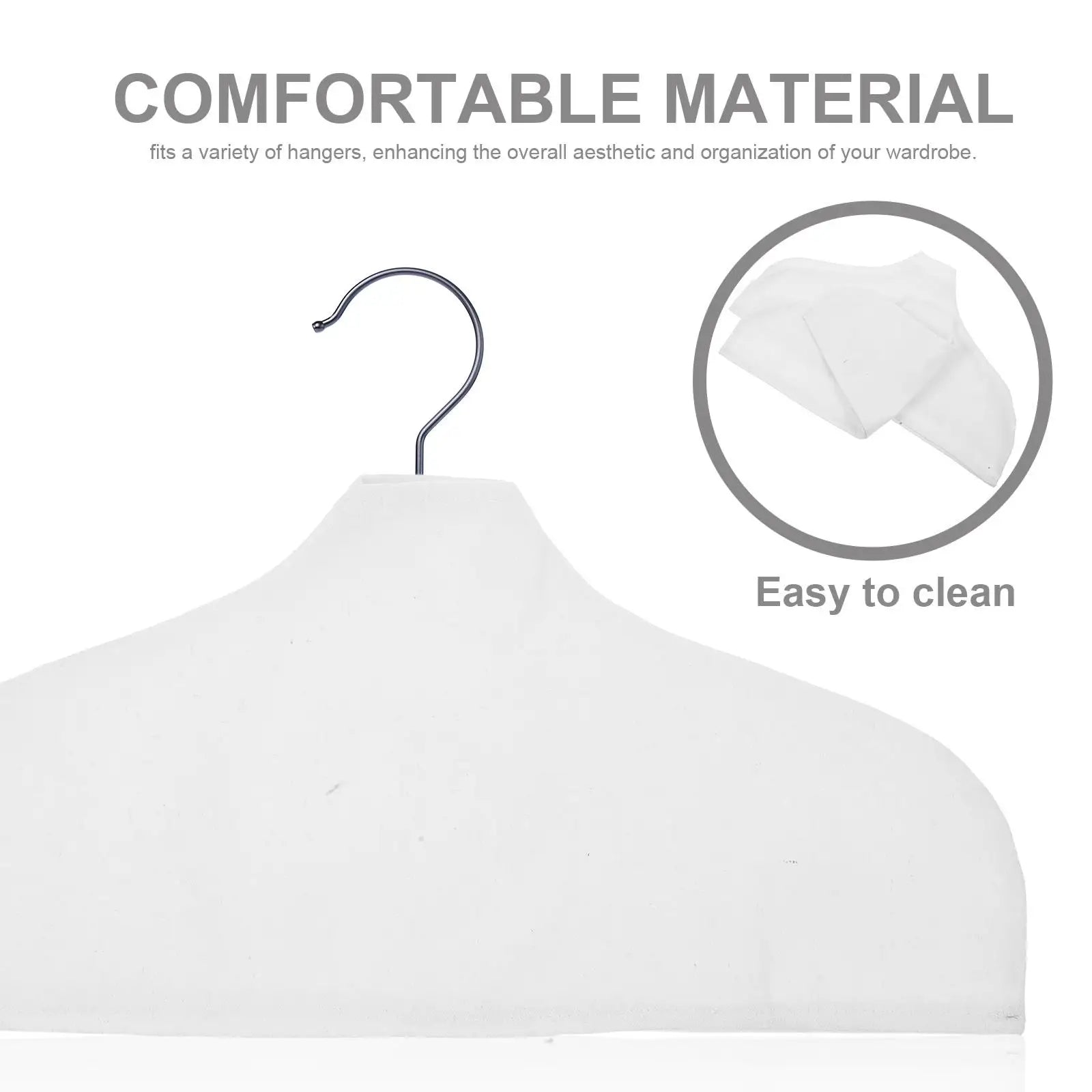Cloth Hanger Cover Clothing Protectors Anti-slip Store Sleeve Dust Covers Wardrobe Accessories Breathable Cotton Linen No Marks