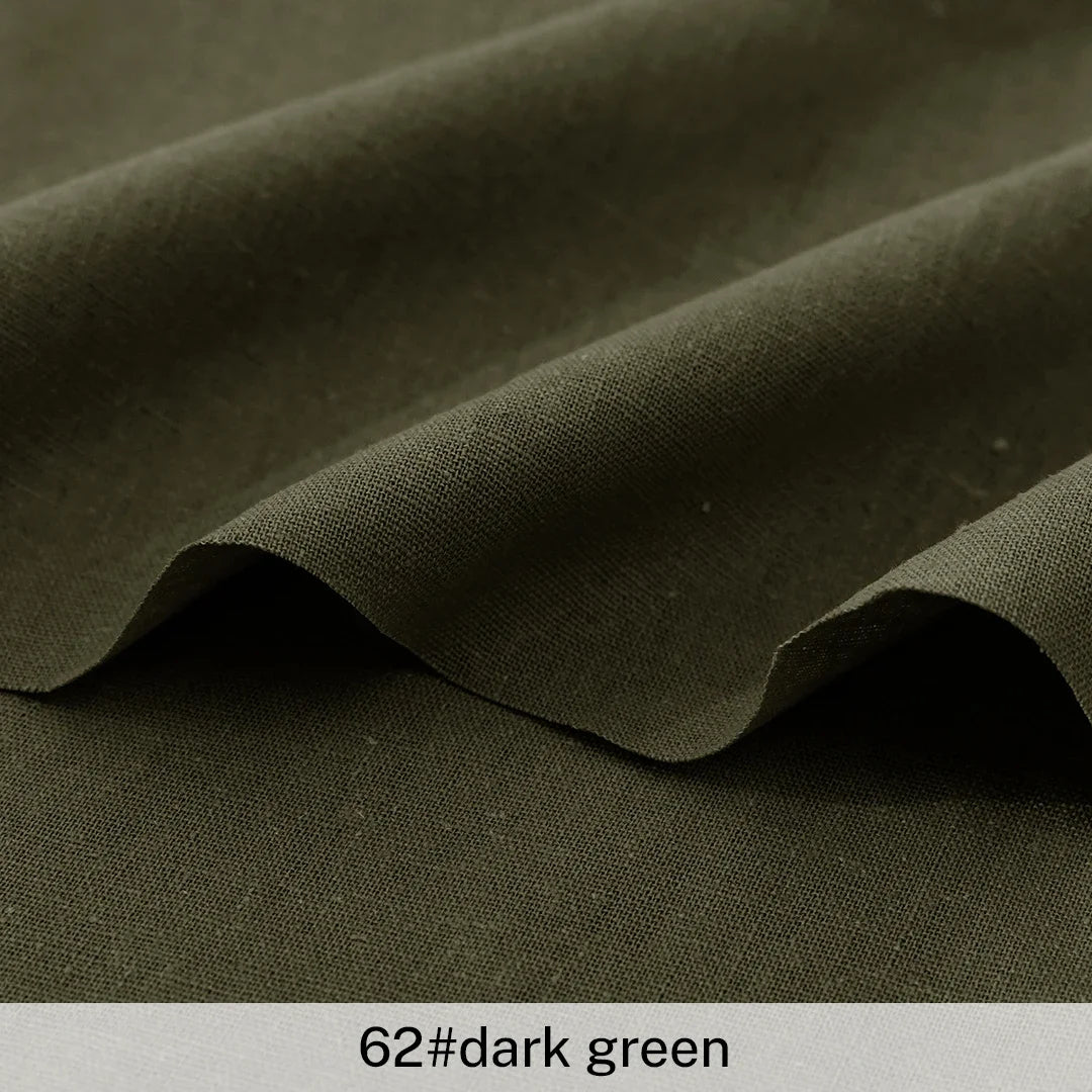 0.5/1/2 Yard Solid Color Cotton Linen Fabric Colorful Patchwork Seam Material DIY Curtain Home Textile Tablecloth Sewing Fabric