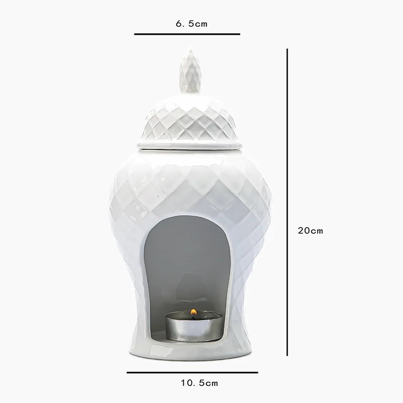 Ceramic Aromatherapy Stove Lamp Incense Wax Stove Household Candle Lamp Ceramic Wax Melting Device