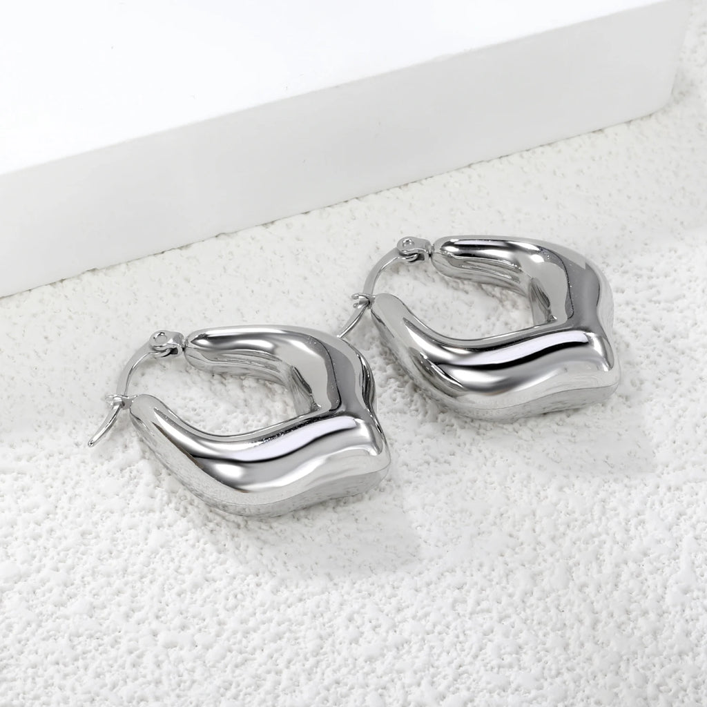 LUXUKISSKIDS Minimalist Gold/Silver Plated Chunky Ball Stud Earrings for Women/Man Thick Bold Sphere Dome Post Round Earring New