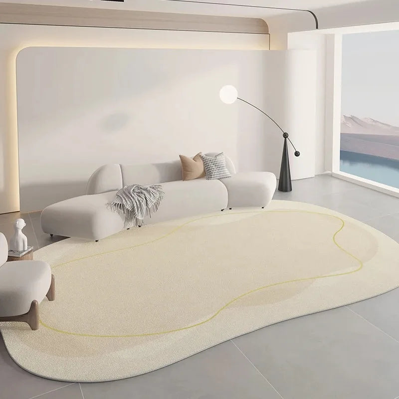 Minimalist Solid Color Line Carpet Creative Irregular Living Room Carpets Luxury Art Decoration Rug Comfortable Soft Bedroom Rug