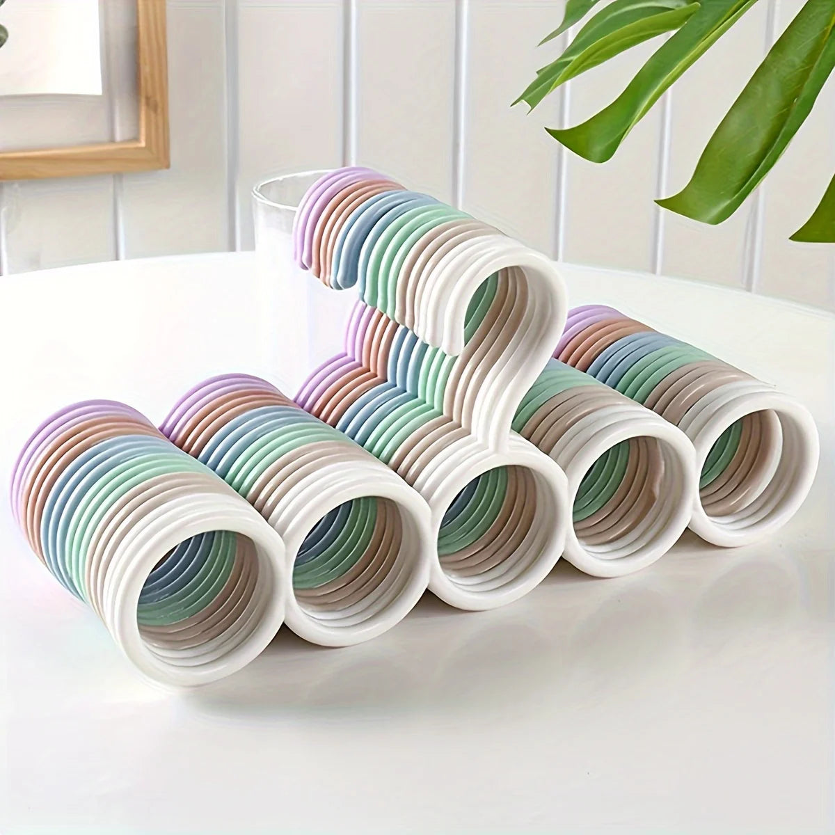1pc/3pcs/5pcs Five-Ring Storage Hanger, Multifunctional Clothes Scarves , Save Space Closet Organizer For Home And Dorm