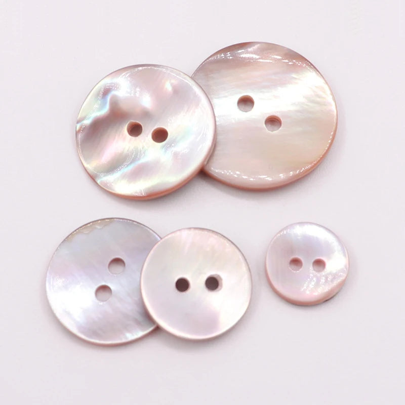 10Pcs Natural Pearl Shell Buttons for Clothing Sewing Accessories Scrapbooking DIY Crafts Garment Decoration Round Shell Button