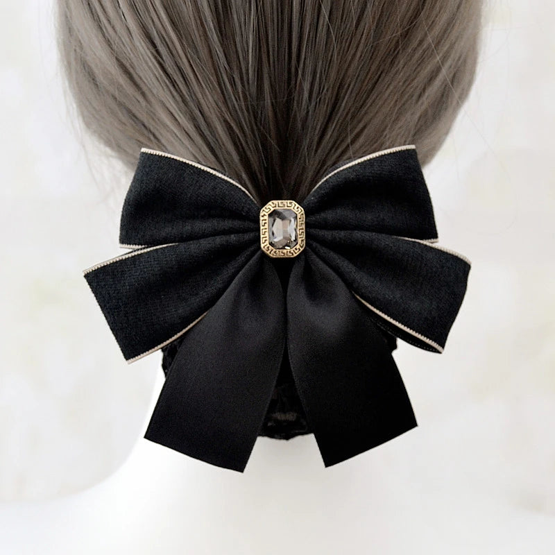 Head Flower Net Bag Professional CCB Postal Nurse Hotel Stewardess Uniform Belt Thin Online Work Tray Hair Net Bag Bow