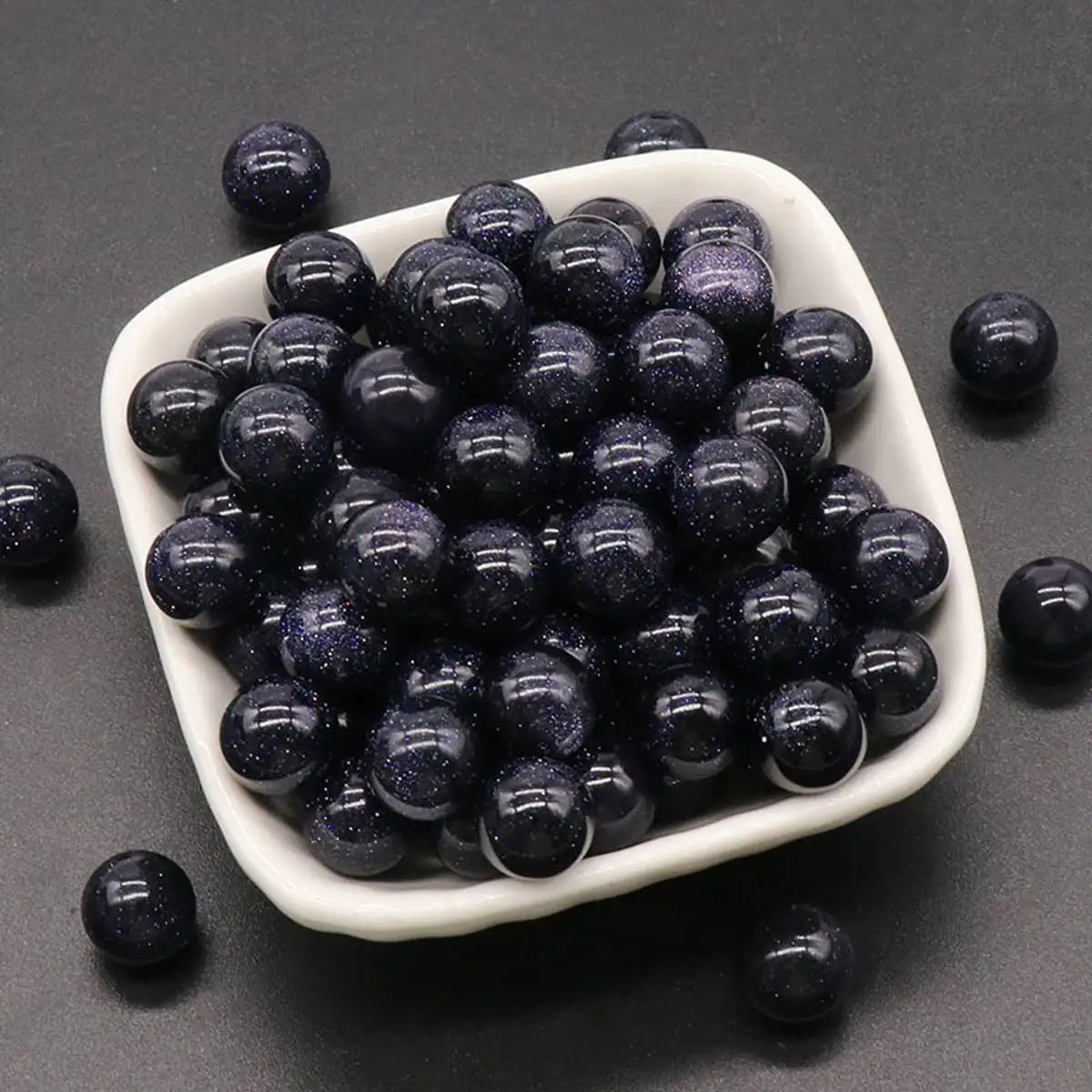 12MM Lapis Lazuli Round Beads for DIY Making Jewelry NO-Drilled Hole Loose Healing Energy Natural Cute Stone Crystal Sphere Ball