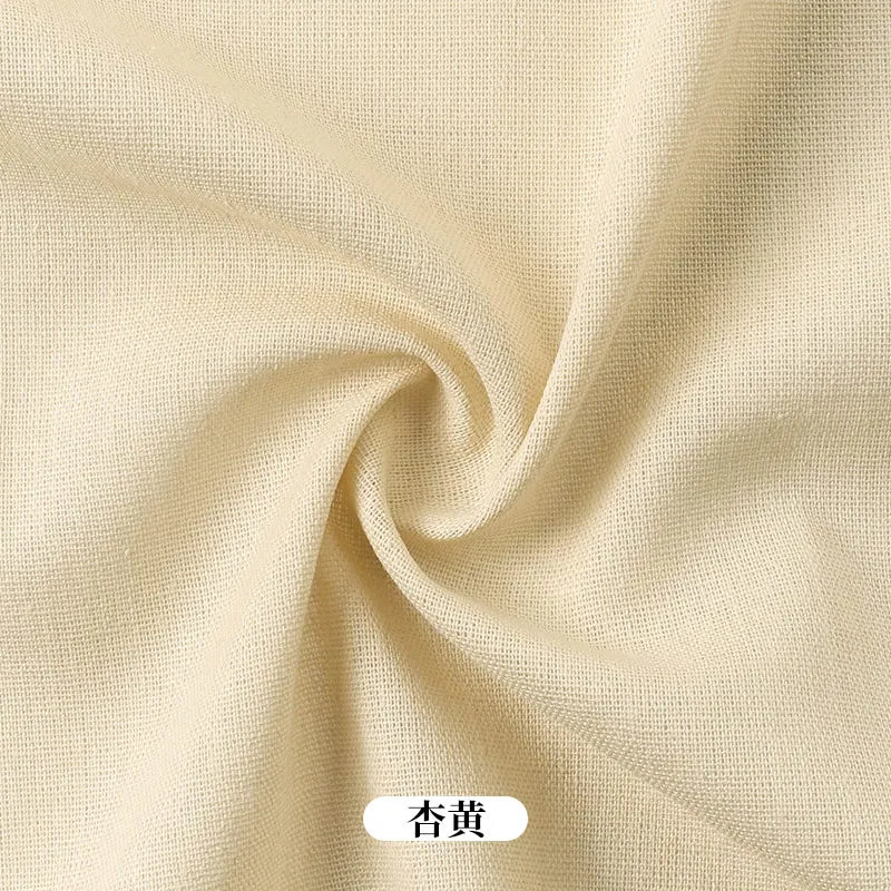 Linen fabric plain color solid color spring and summer linen cloth clothing skirt pants handmade DIY fabric plain linen