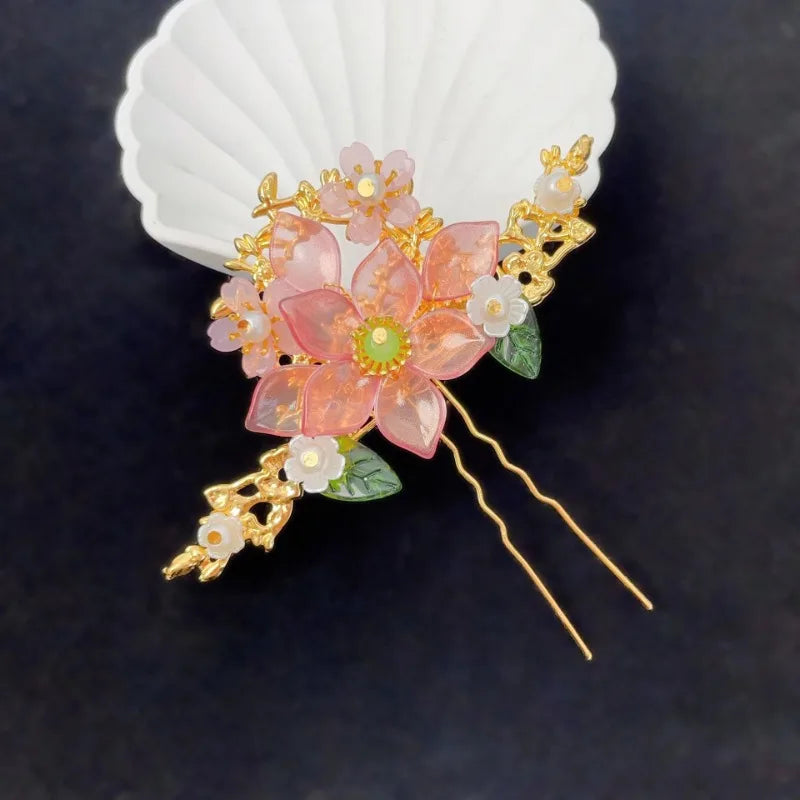 Children's Headwear Ancient Style Girl Hanfu Hair Bundle Wig Accessories Princess Dress Up Gift