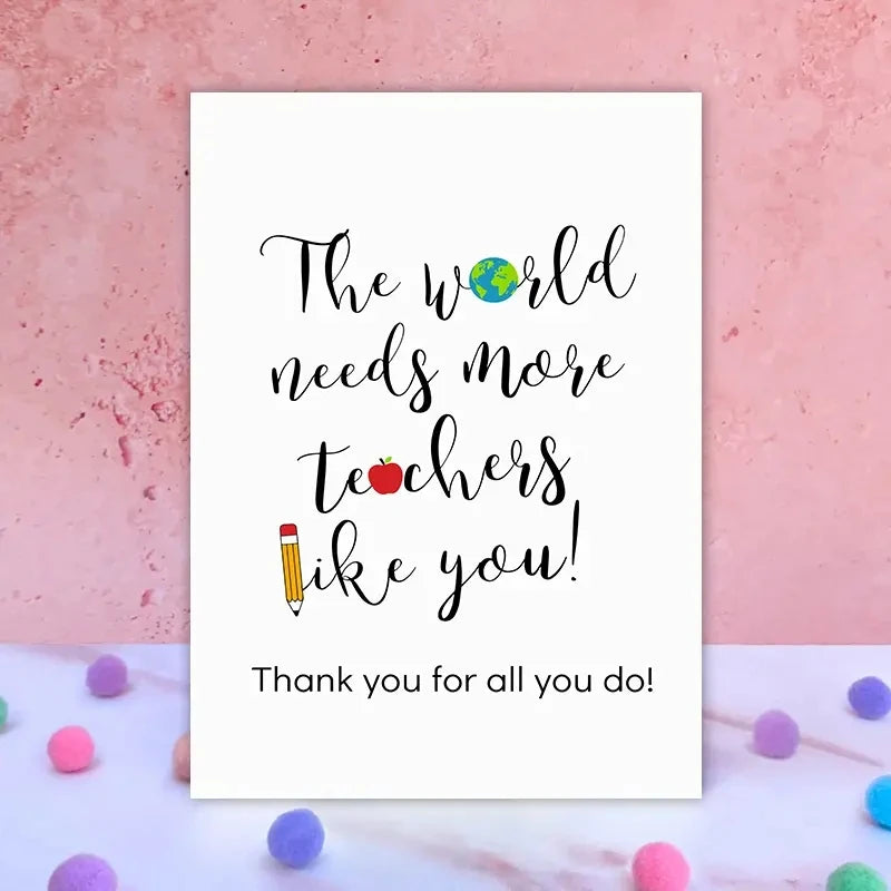 1 pc Teacher appreciation card. Teacher thank you sign.