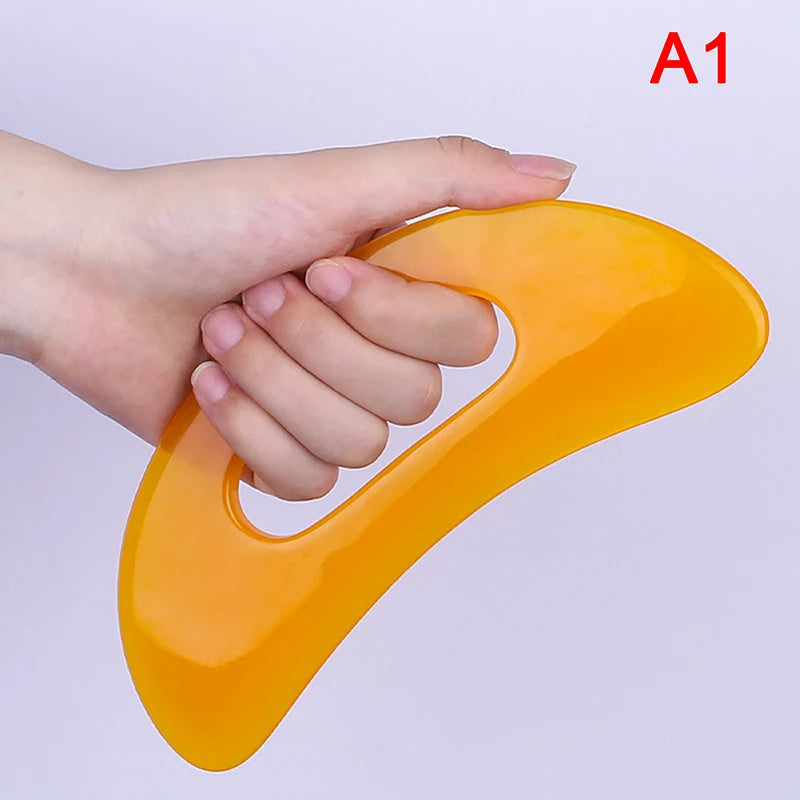 Gouache Scraper Natural Stone Gua Sha Massage Comb Head Body Meridian Scraping Reflexology Blood Circulation Jade Therapy Tools