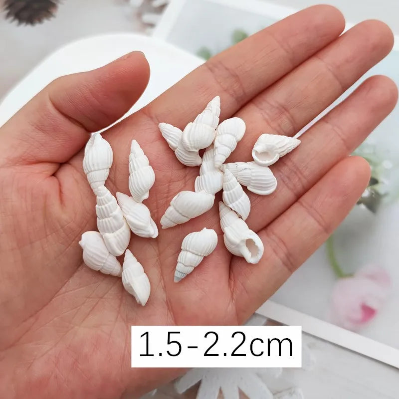 40piece 1-2cm Cute Starfish Natural Sea Shell Beads Mixed Jewelry Making Glass Vial Pendants Glass Globe Filler DIY Material