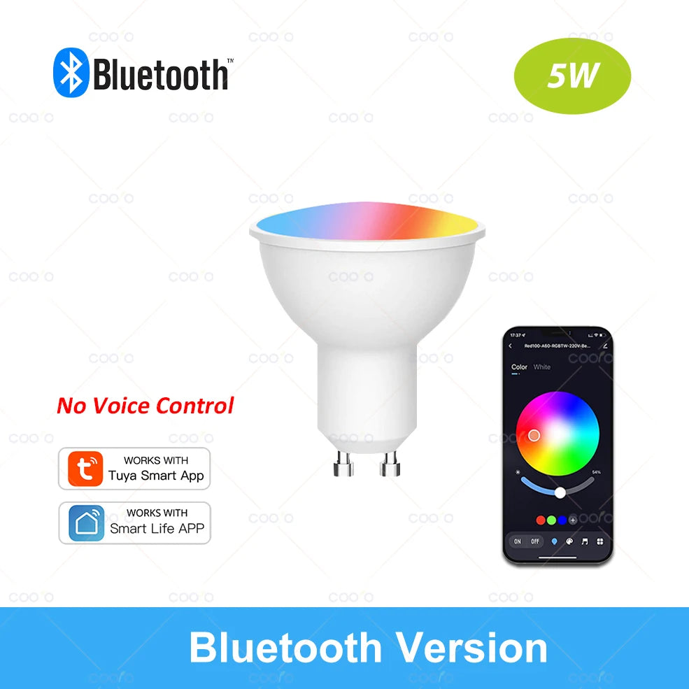 ZigBee Tuya Wifi Bluetooth LED Bulb Smart Life App Control Dimmable GU10 E27 E14 RGB CW Smart Light Bulbs Work With Alexa Google