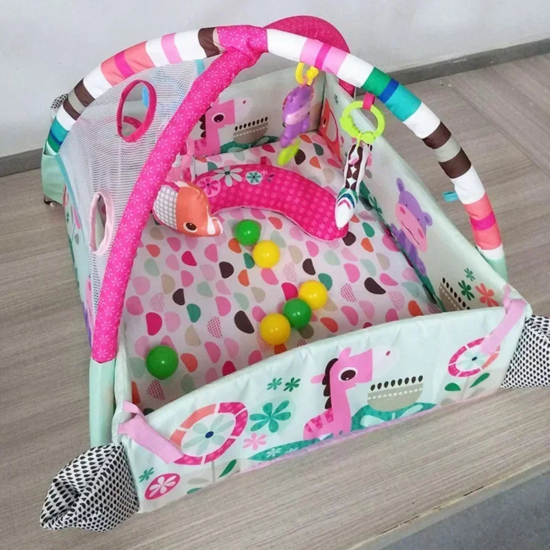 Baby Fitness Frame Crawling Game Blanket Multifunctional Mat Fence Crawling Mat Infant Rug Kids Activity Mat Gym Educational Toy