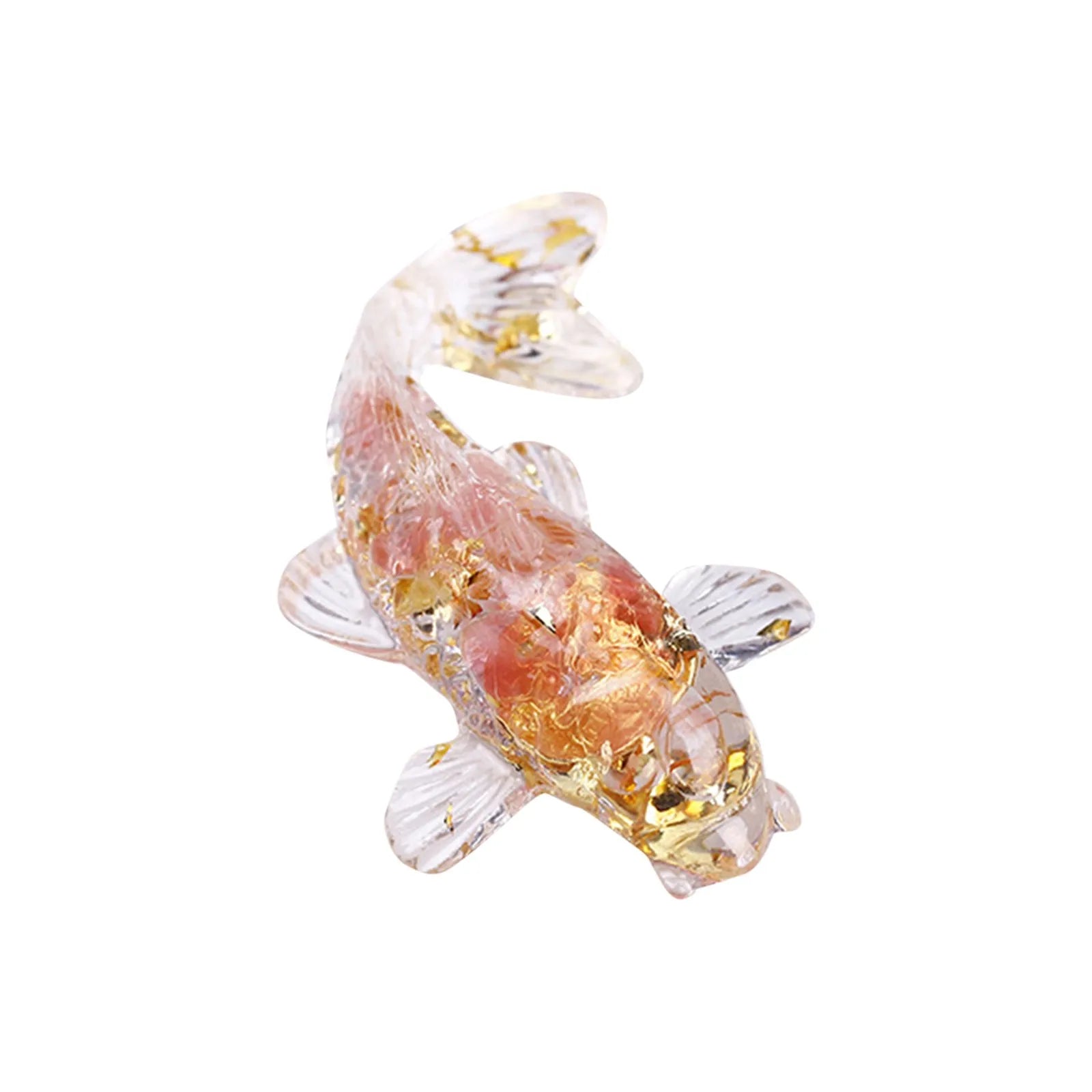 Natural Crystal Gravel Fish Shape Small Ornaments Decorative Office Surface Christmas Ornaments Vintage Dark Christmas Ornaments