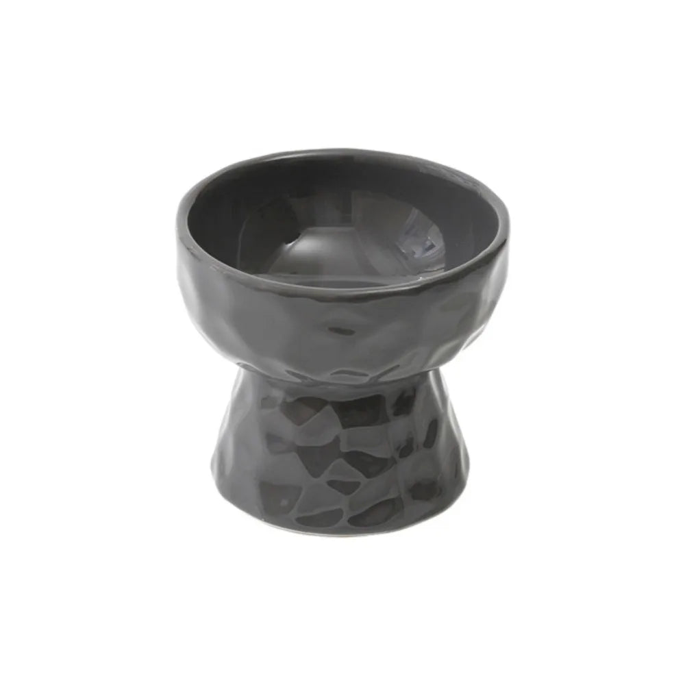 Ceramic Cat Bowl Creative Slanted/Flat Mouth Dog Food Feeding Basin Non-slip Multi-use Pet High Foot Bowl Water Container